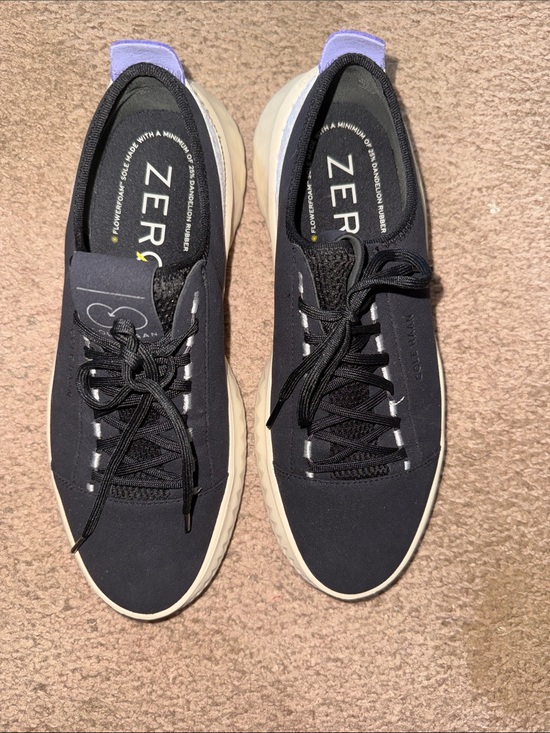 Cole Haan Shoes - Cole Haan Black Sneakers with Cream Sole and Lilac Heel Tab